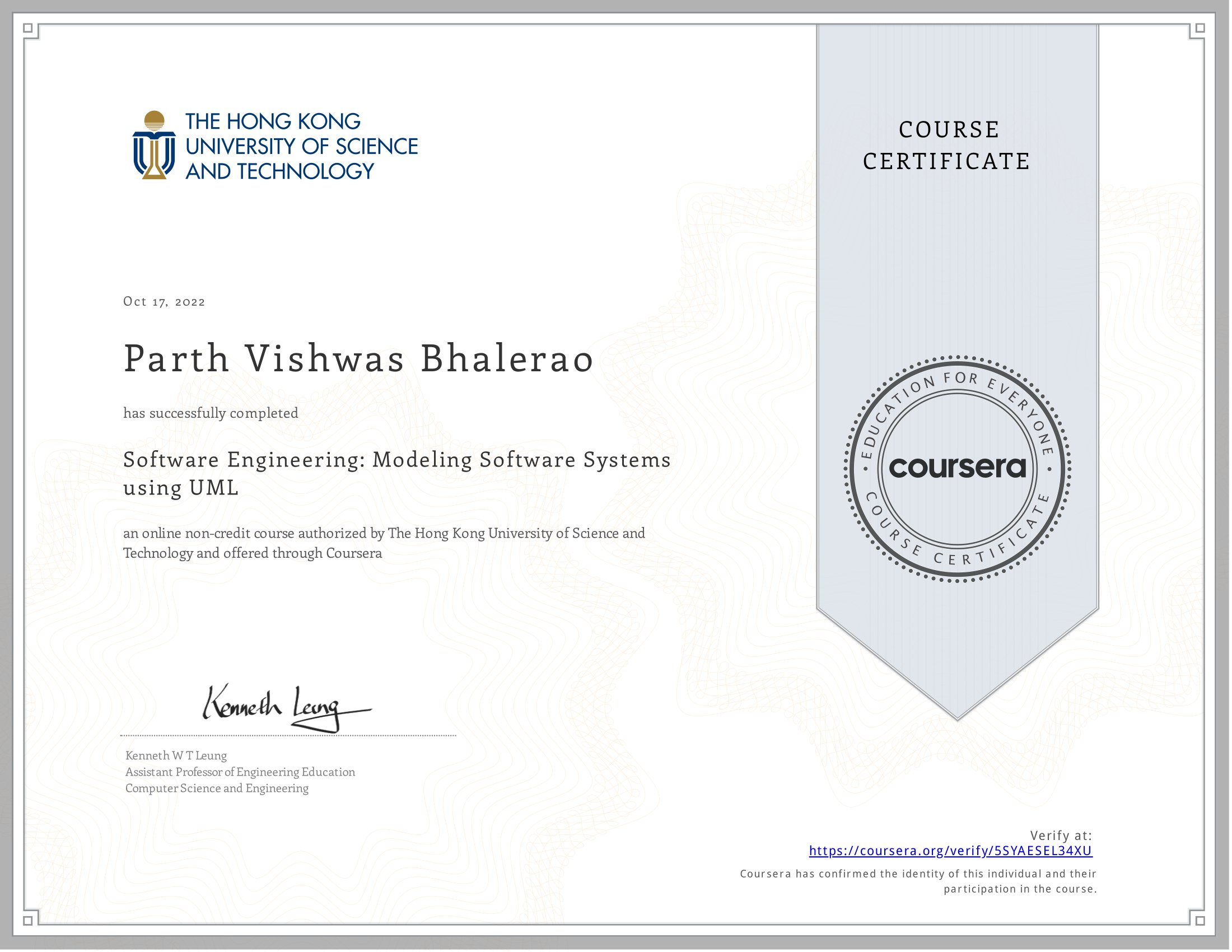 Certification