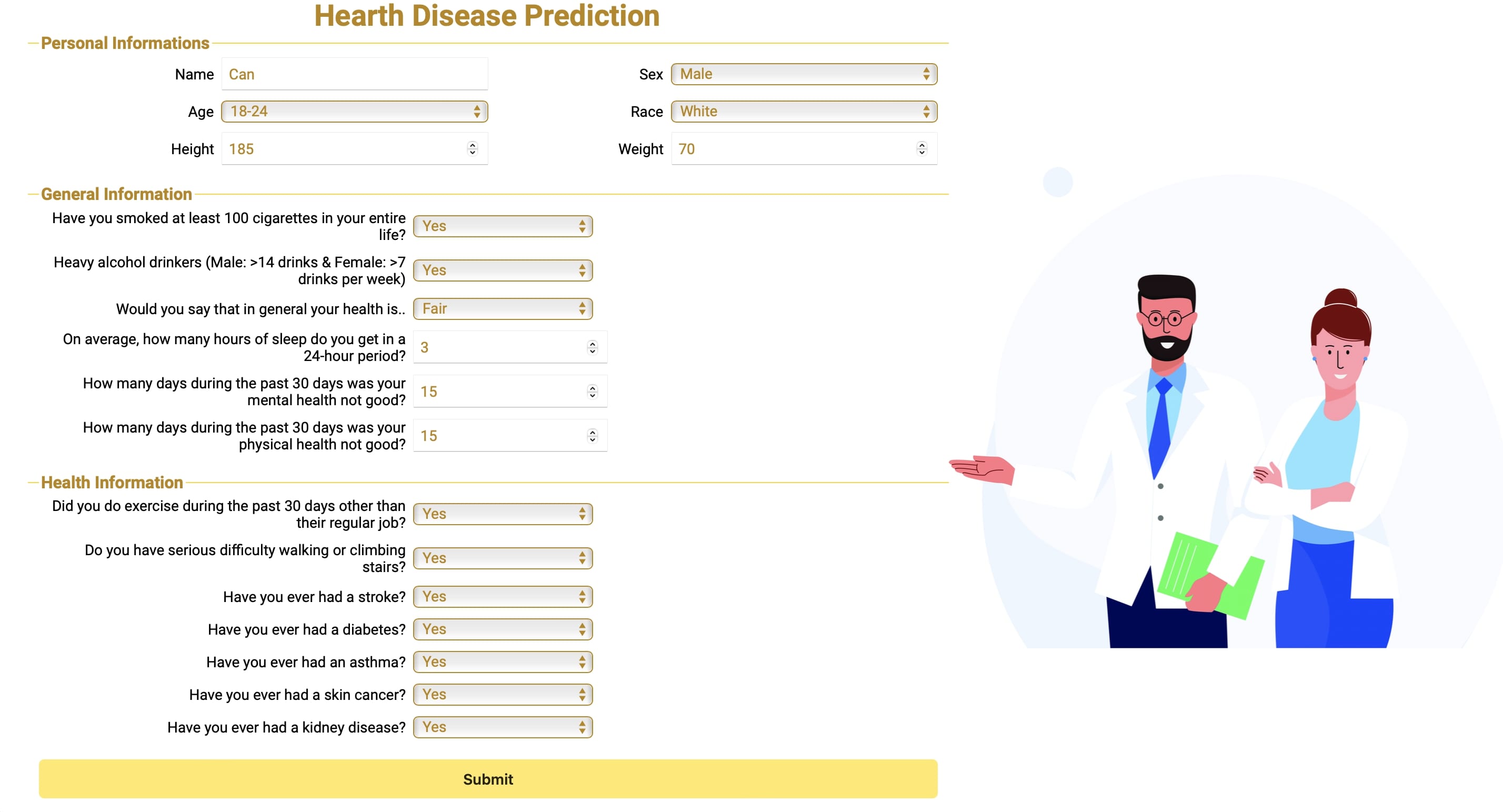 Heart Risk Prediction project preview