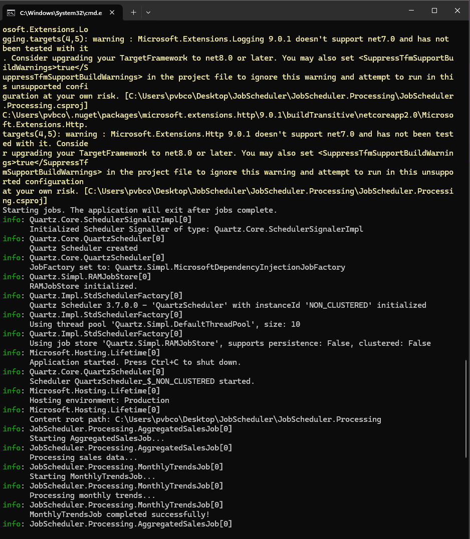 Quartz.NET Automation Pipeline preview