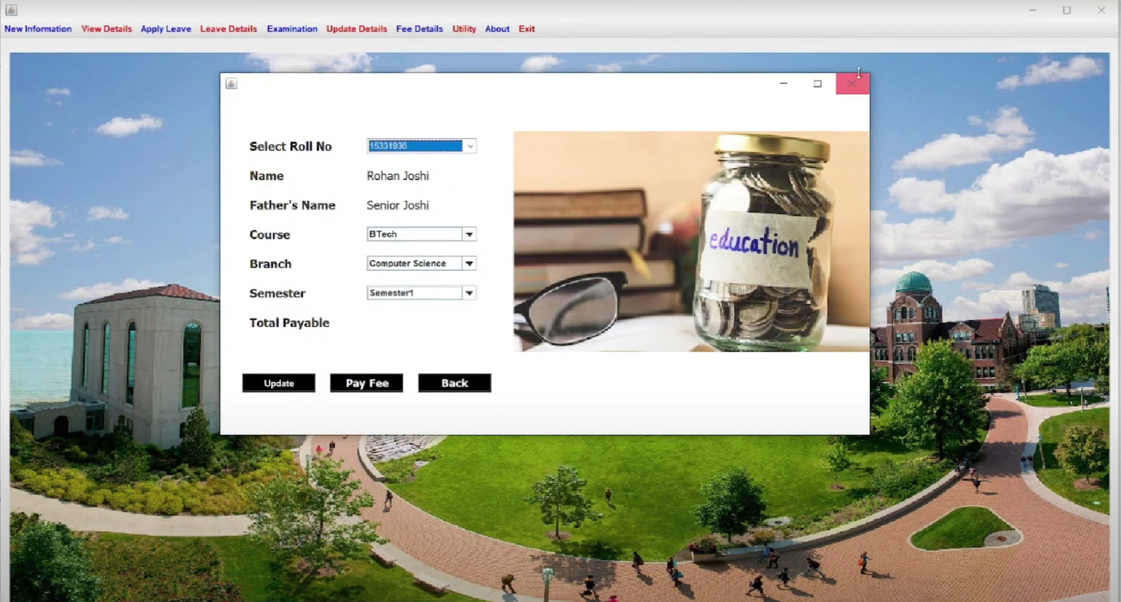 University Management System preview